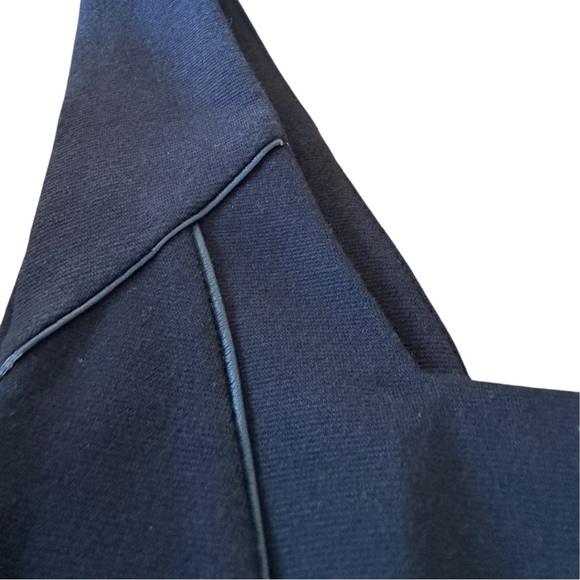 T by Alexander Wang Black Tank Pointe Square Neck Mini Dress Front Zip Piping XS - Picture 6 of 9